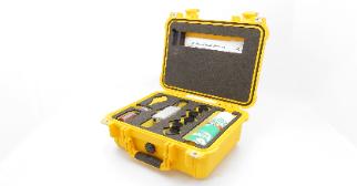 A yellow case with a set of tools inside it.